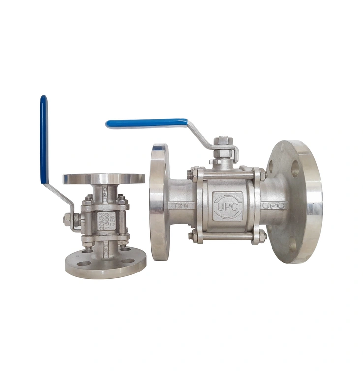 WCB Three Piece Flange end Ball Valve